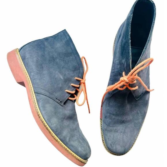 MENS COLE HAAN Navy Blue Suede Leather Chukka Ankle Boots Lace Up Shoes 8.5 main image 10